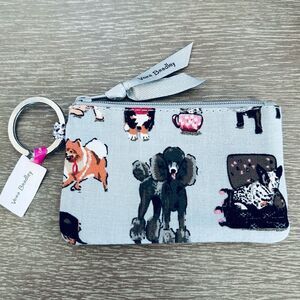 Vera Bradley Dog Show Zip ID Coin Purse Wallet